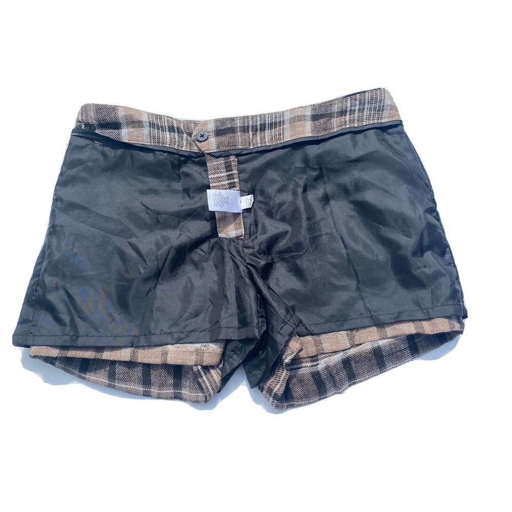 Banana Republic Shorts Women's Size 8 Martin Fit Brown Plaid Cuffed Shorts - Picture 11 of 12